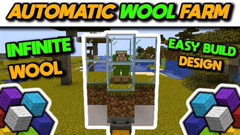 EASIEST Automatic AFK Wool Farm Tutorial Java Bedrock Minecraft 1