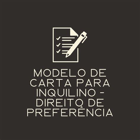 Modelo De Notifica O De Direito De Prefer Ncia Ao Inquilino