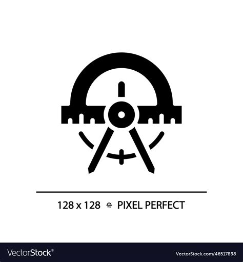 Stem In Geometry Pixel Perfect Black Glyph Icon Vector Image