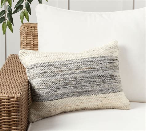 Carlow Textured Outdoor Lumbar Pillow Pottery Barn