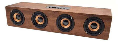 Parlante Barra De Sonido Bluetooth Tv Sd Fm Madera Usb Atrix Color