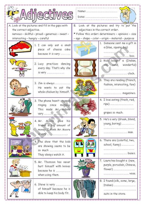 Adjectives Esl Worksheet By Myemma Off