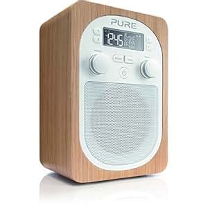 Pure Evoke D2 Portable Digital DAB FM Radio With Real Wood Cabinet And