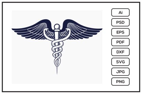 Medical Caduceus Symbol Svg Silhouette Medical Caduceus Clipart Nurse