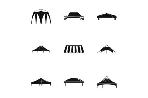 Canopy Icons Set Simple Style Graphic By Anatolir56 Creative Fabrica