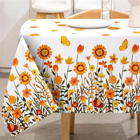 Amazon Anydesign Fall Tablecloth X Inch Watercolor Autumn