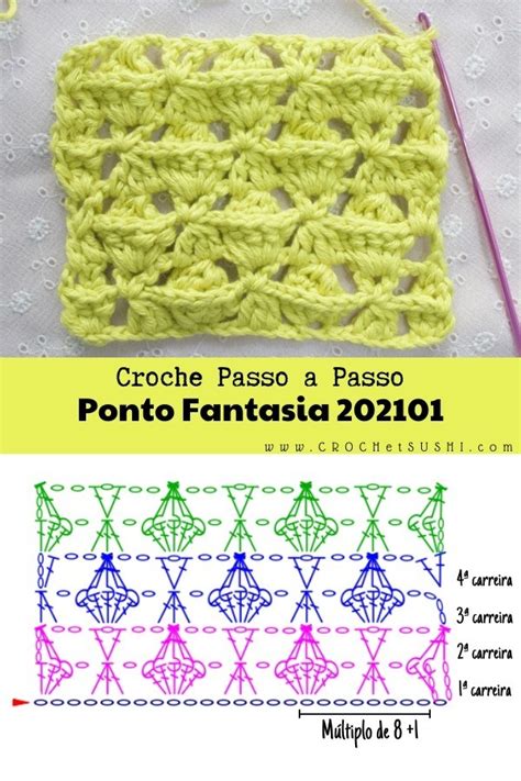 Amostra de Ponto Fantasia de Crochê 202103 Vídeo CROCHetSUSHI