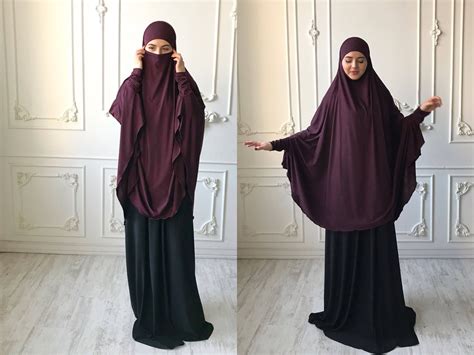 Transformer Marsala Khimar Niqab Burqa Granet Niqab Traditional