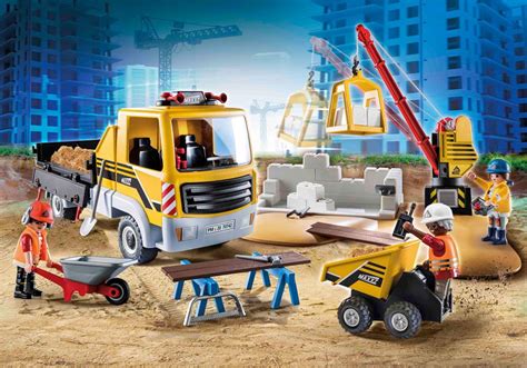 Playmobil City Action 70742 Pas Cher Site De Travaux Avec Camion Et