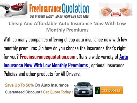 Ppt Cheap And Affordable Auto Insurance Now With Low Premium Powerpoint Presentation Id1189093