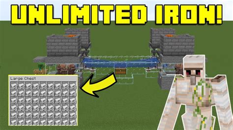 119 Mega Iron Farm 1000 Iron Per Hr Minecraft Java 117 119