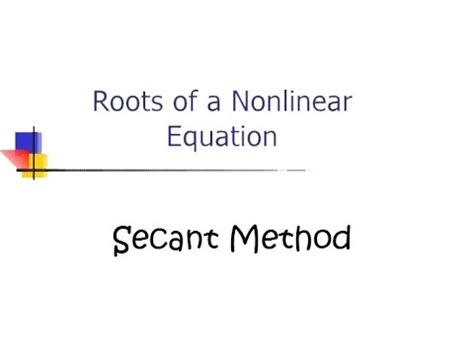 How To Secant Method Numerical Analysis YouTube