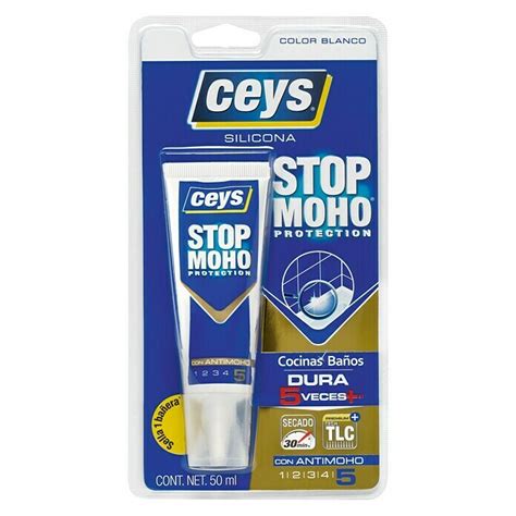 Ceys Silicona Para Sanitarios Y Cocinas Stop Moho Blanco 50 Ml BAUHAUS