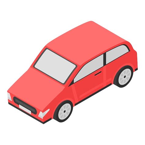 Premium Vector Red Car Icon Isometric Of Red Car Vector Icon For Web