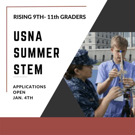 USNA SUMMER STEM APPLICATIONS OPEN SOON Academy Endeavors