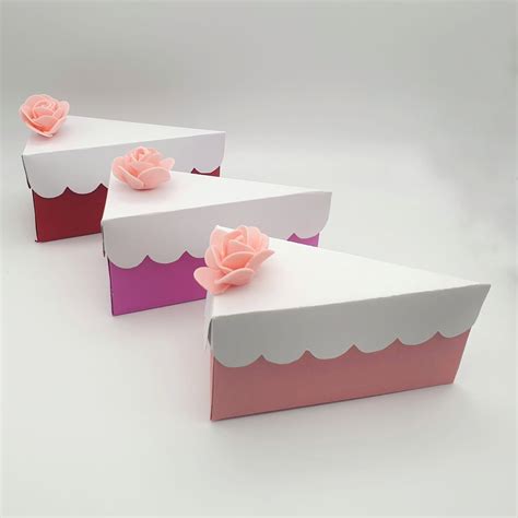 6x Individual Cake Slice Boxes Hand Made Bespoke T Etsy