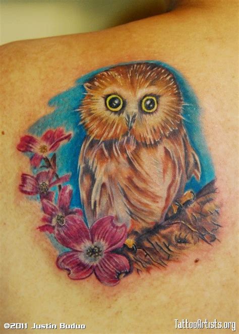 Northern Saw Whet Owl Tattoo