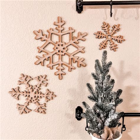 Wooden Snowflakes Rustic Holiday Decor Christmas - Etsy