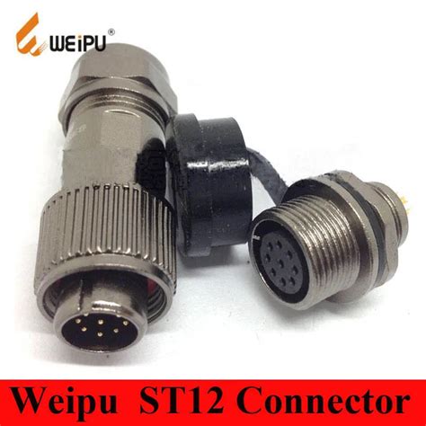 Original Weipu Connector ST12 IP67 Connector 2 3 4 5 6 7 9 Pin Cable