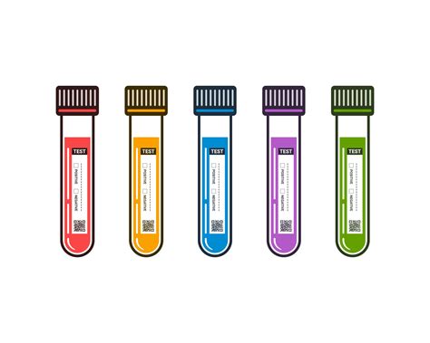 Various Colored Test Tubes with Labels 3608803 Vector Art at Vecteezy