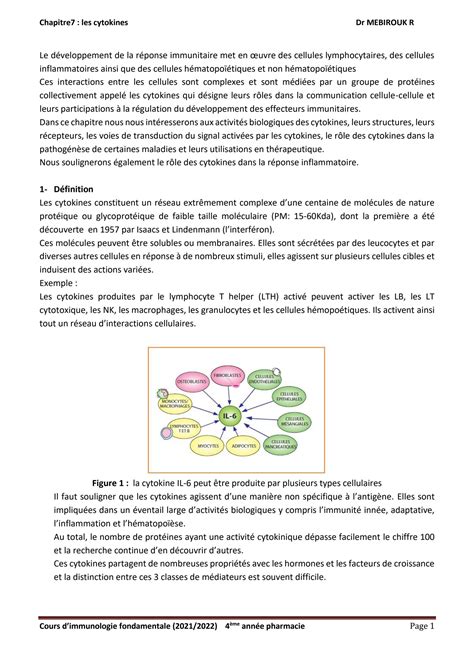 SOLUTION 12 Les Cytokines Studypool