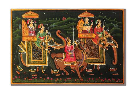 Traditional Folk Art Miniature Rajasthani Paintings Rolled Etsy India Rajasthani Painting