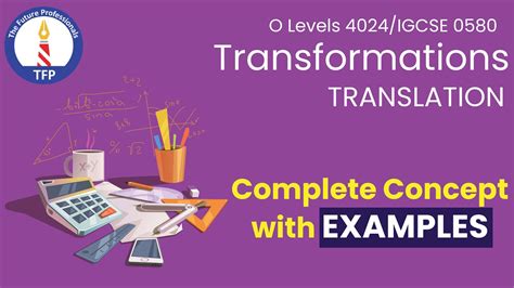 Mathematics Translation Transformation O Level 4024 Igcse 0580