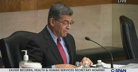 HHS Secretary Nominee Becerra Delivers Opening Statement at ...