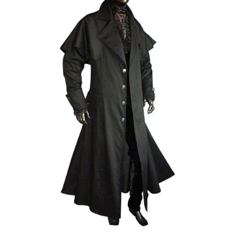 Mens Gothic Medieval Larp Long Coat Black Xxxl Buy Online