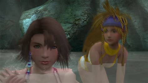 FINAL FANTASY X 2 HD Hot Spring Bikini Scene YouTube