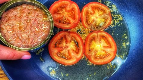 Haben Sie Zu Hause Tomaten Und Thunfischkonserven Sehr Leckeres Rezept