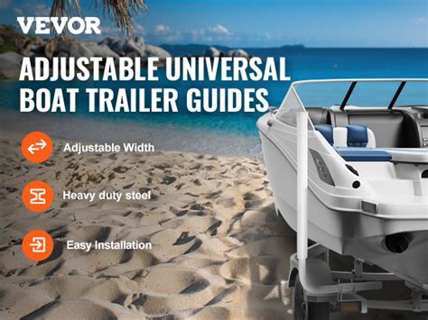 Vevor Marine Trailer Guide Set Flexibly Adjustable Dual Rust