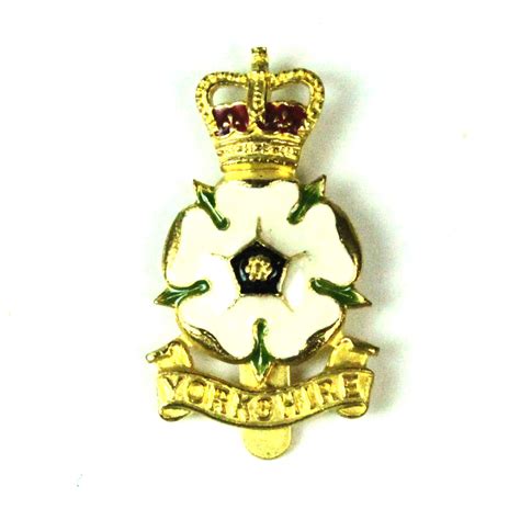 Yorkshire Volunteers Regiment Officers Enamel Cap Badge Jeremy