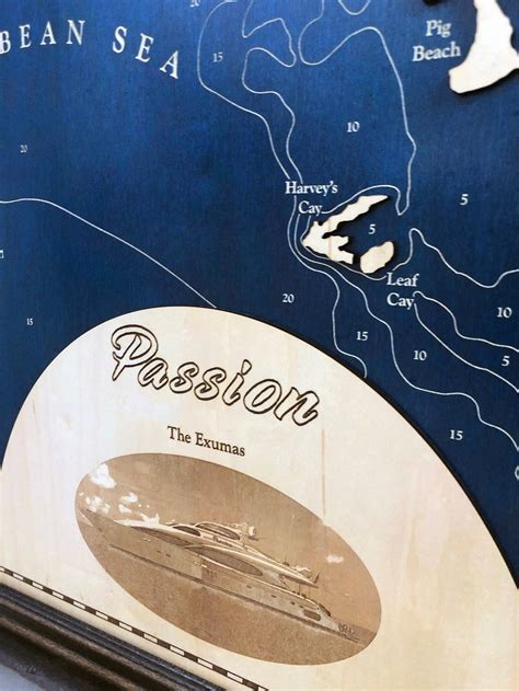 Exumas Map Custom Wood Map Bahamas Art 3D Wall Art | Etsy