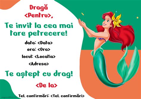 Te Invit La Cea Mai Tare Petrecere Cu Ariel Personalizare Invitatii