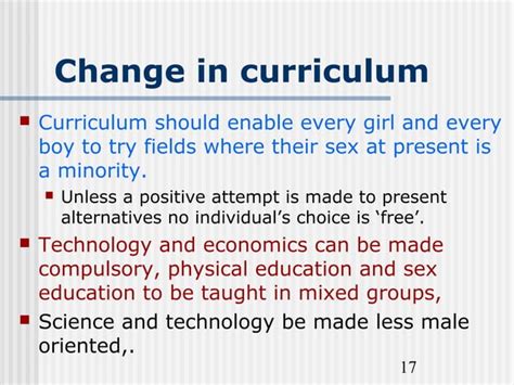 Gender Bias In Curriculumand School Practices