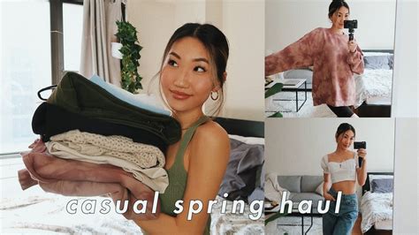 Aritzia Spring Try On Haul Style Outfits With Me Youtube