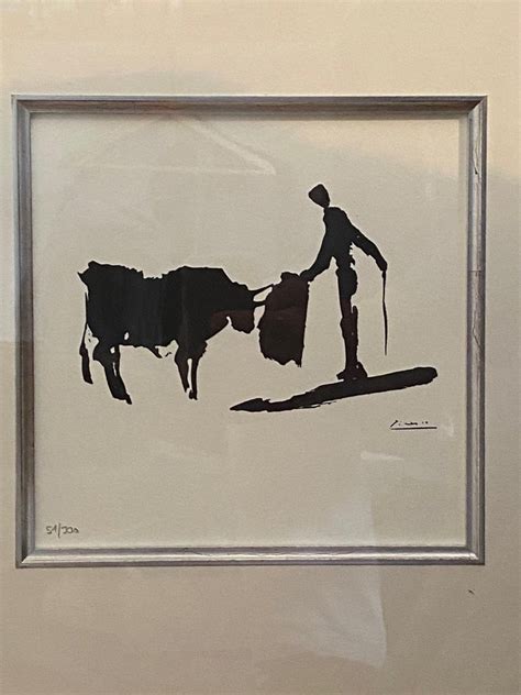 Pablo Picasso Bullfight From Pablo Picassos Bullfighting Series Signed In The Plate At 1stdibs