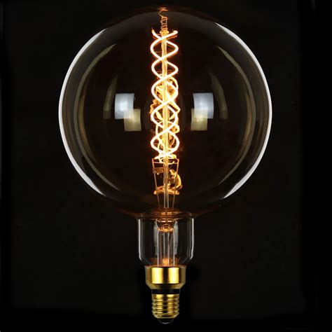 Tianfan Edison Bulbs G200 Big Globe Led Bulb Vintage Spiral Filament 4w