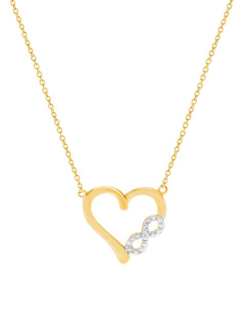 Diamond Accent Infinity Heart Necklace - Walmart.com