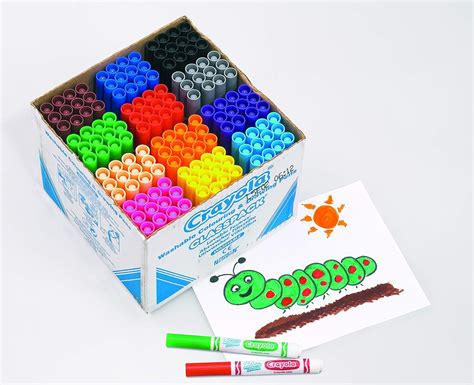 Crayola Washable Broadline Markers Assorted Colours Pack Of