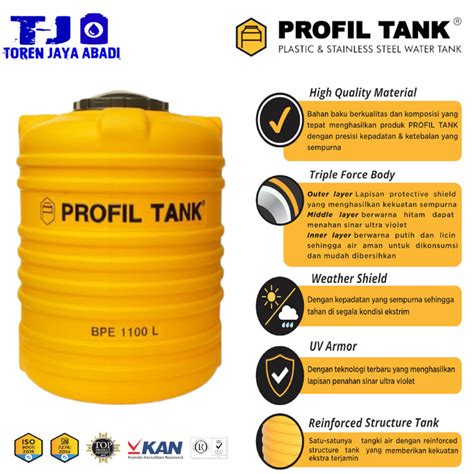 Jual Tandon Toren Tangki Air Profil Tank BPE 1100 Liter Jakarta