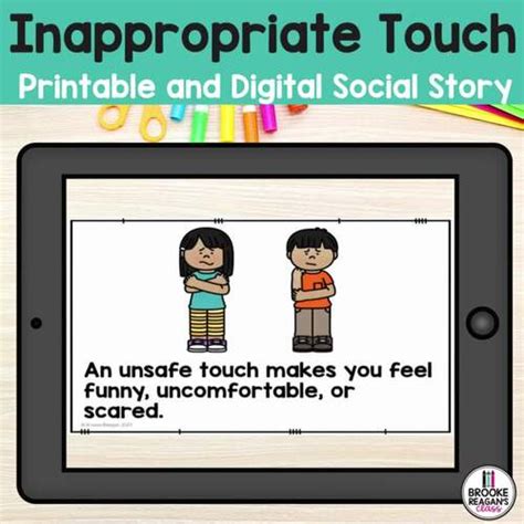 Inappropriate Touch Social Story Student Activities Visuals By