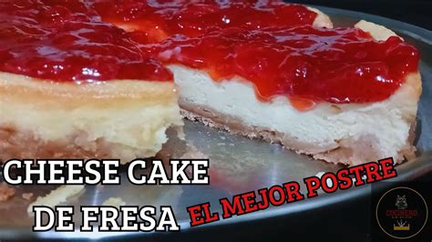 Cheese Cake De Fresa F Cil Y Delicioso Te Ense O Como Hacer Esta