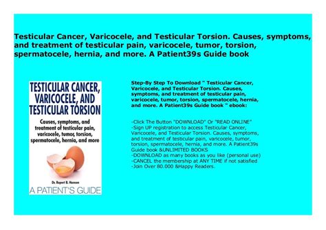 Testicular Cancer Varicocele And Testicular Torsion Causes Symptoms