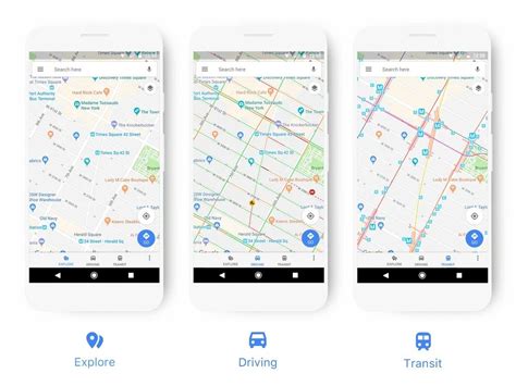 Google Maps de nouveaux éléments de design pour simplifier son