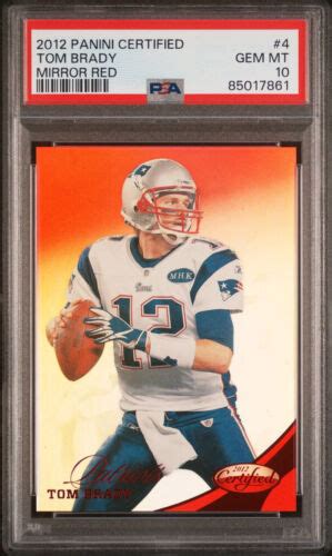 Psa Tom Brady Panini Certified Mirror Red Pop Sp Patriots