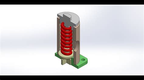 Safety Valve Assembly Solidworks Youtube