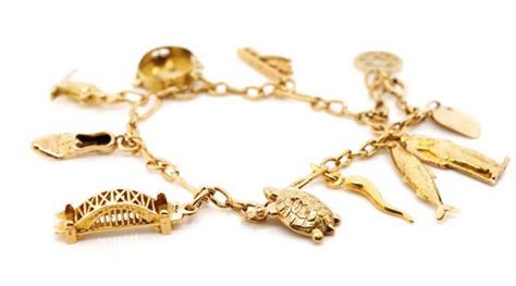 9ct Gold Charm Bracelet With 15g Weight 18cm Length Bracelets