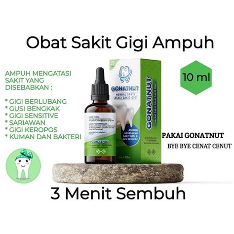 Jual Obat Sakit Gigi Gusi Bengkak Gonatnut Asli Paling Ampuh Menit